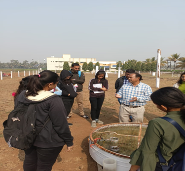 one day visit  to Meteorology department of Anand Agriculture University (AAU)