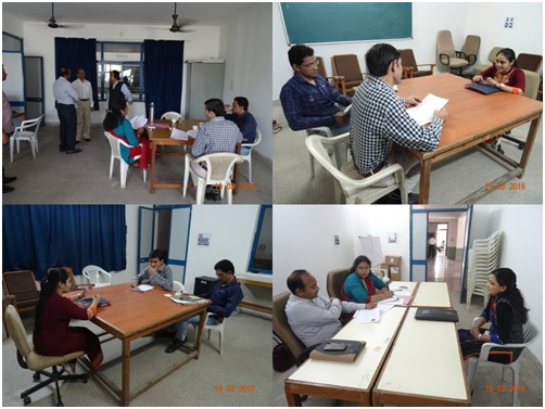  Campus Interviews of MSc EST Students (Sem-IV) were conducted on 19th March, 2016 