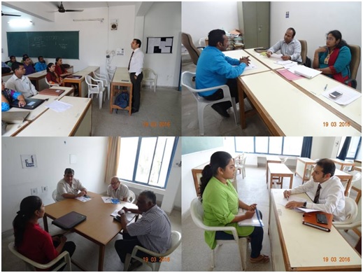 Campus Interviews of MSc EST Students (Sem-IV) were conducted on 19th March, 2016