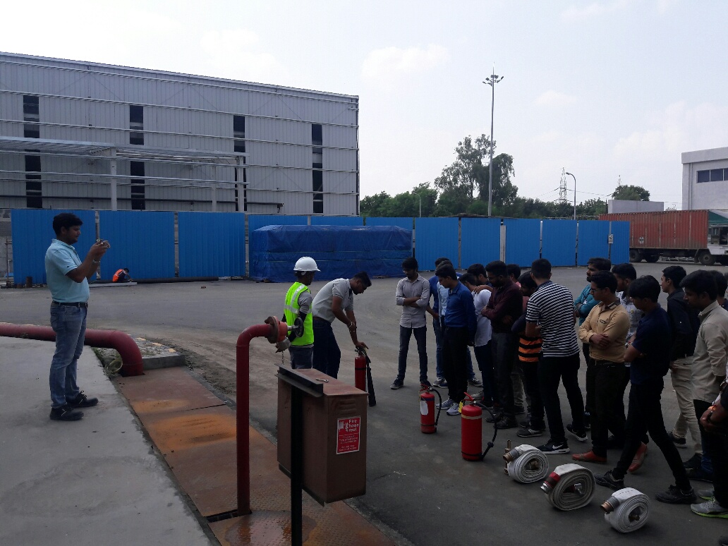 Industrial Visit to L M Power Blades Fire Drill by the students On Site.