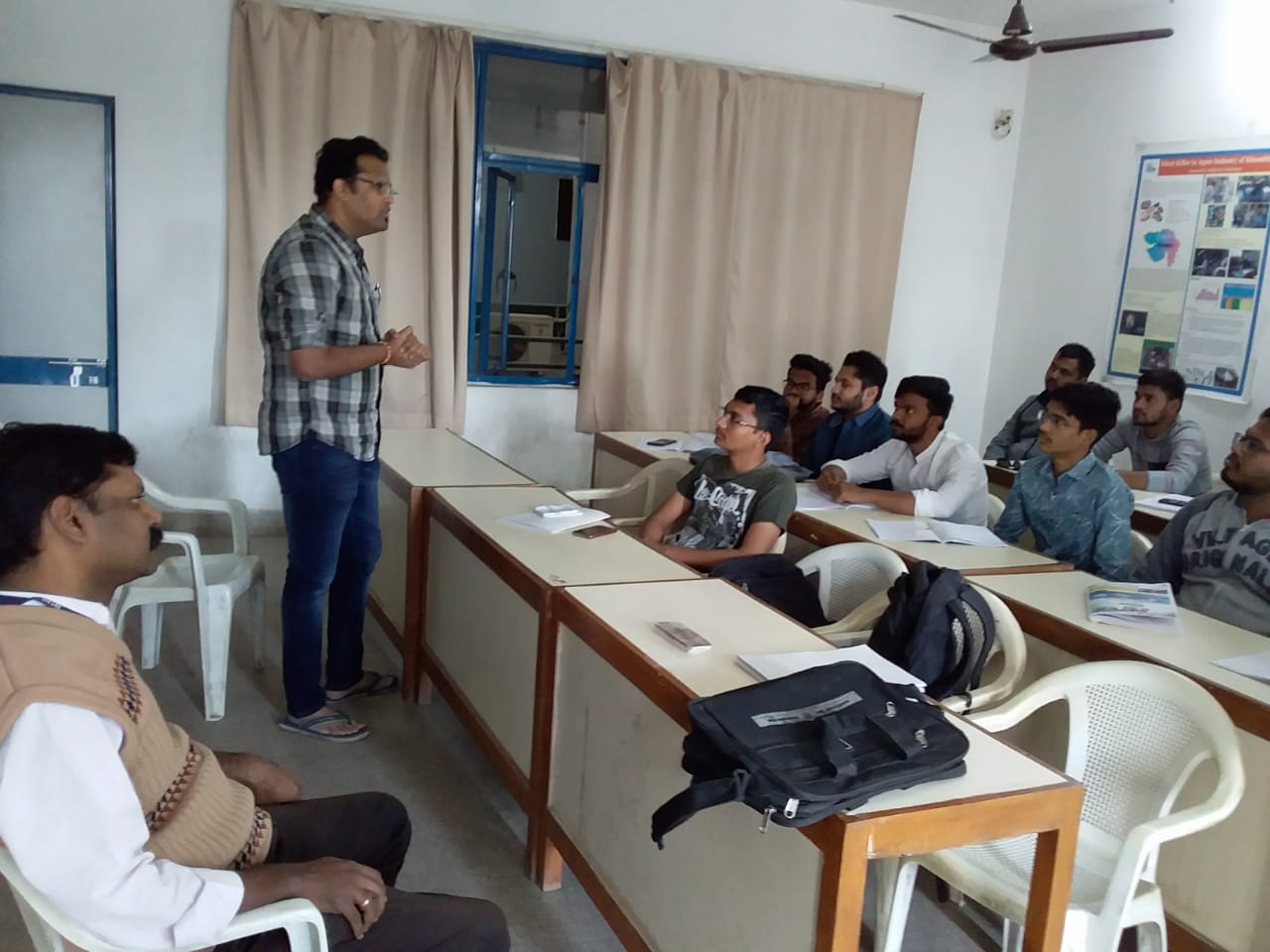 Mr. Dhruvit Mehta our Alumni with Mittal -HPCL Refinery Bhatinda giving an expert lecture on Ih in refinery.