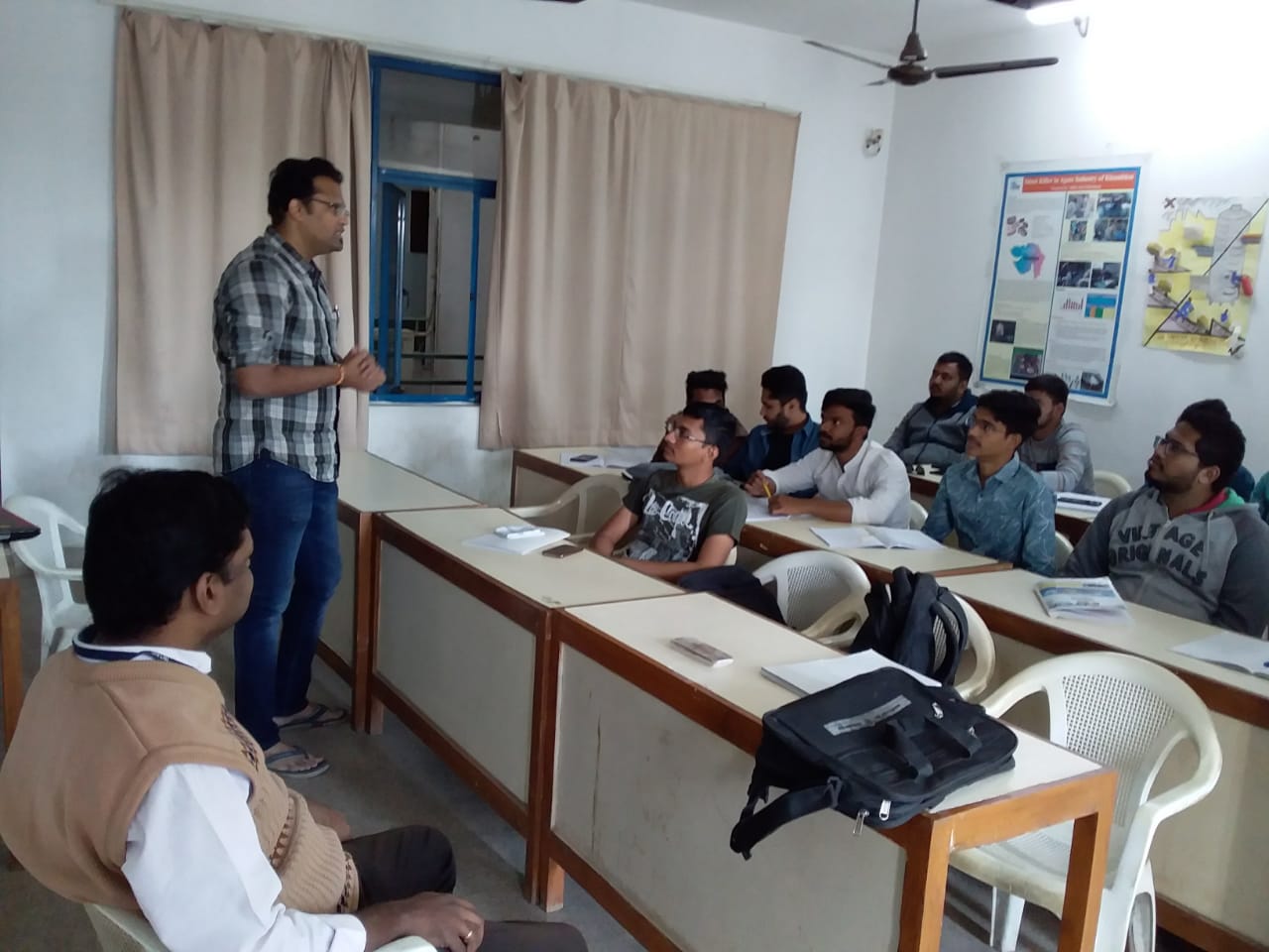 Mr. Dhruvit Mehta our Alumni with Mittal -HPCL Refinery Bhatinda giving an expert lecture on Ih in refinery.