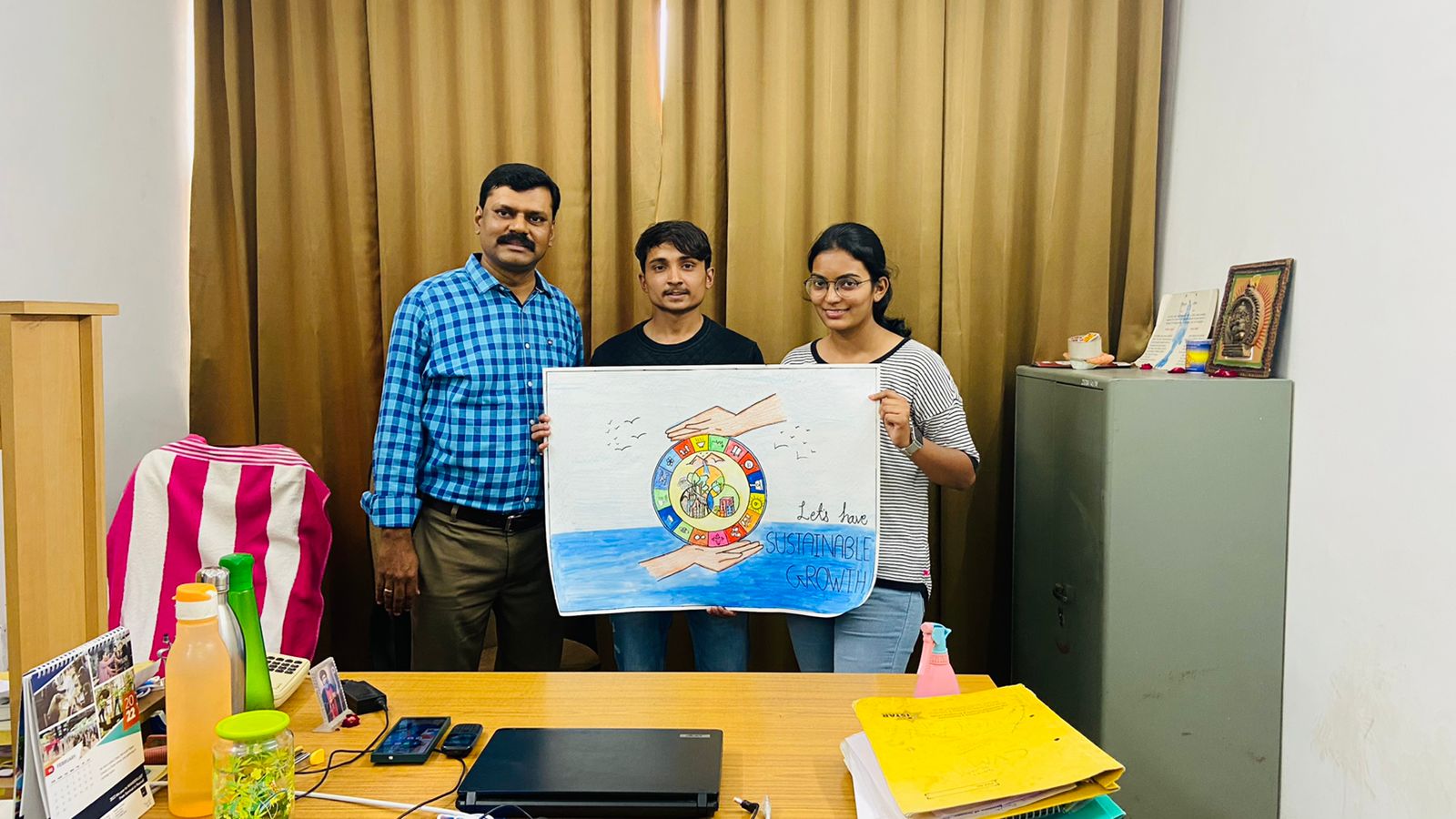 On the Spot painting Competition on the Occasion of 'National Science Day' 2022
[ 1st Prize : Dhruti Soni and Zeel Patel ] 