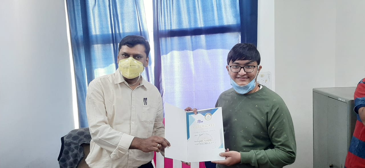 Students presented with certificates who bring laurels to the department by participating in various Programmes held in and out of ISTAR College