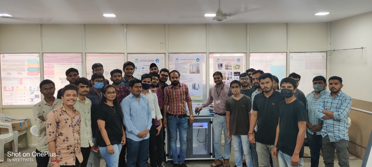 Half Day Practical Session of 3D Printing Machine at A. D. Patel Institute of Technology, New Vallabh Vidyanagar